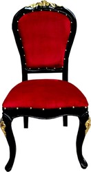 Casa Padrino Luxus Barock Esszimmer Set 4 Esszimmerstühle Bordeauxrot / Schwarz / Gold casa padrino luxus barock esszimmer set 4 massivholz samt esszimmerstühle küchenstühle esszimmer hotel restaurant möbel küchenmöbel