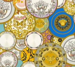 Papel pintado no tejido barroco diseñador Versace 349011 Les Etoiles de la Mer 2 multicolor - Papel Tapiz de Diseño - Alta Calidad