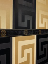 versace barock design tapete vliestapete borte bordüre greek 935224 wohnzimmer hotel restaurant club bar büro deko accessoires