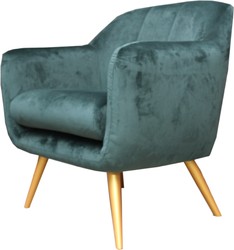 Casa Padrino Retro Salon Sillón Verde / Dorado - Silla de cóctel Silla de 1960 muebles