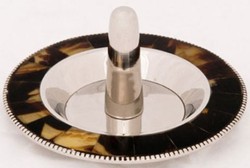 Casa Padrino luxury ring holder silver / brown Ø 12 x H. 7 cm - Hotel Accessories