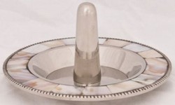 Casa Padrino luxury ring holder silver / multicolor Ø 12 x H. 7 cm - Hotel Accessories