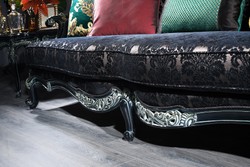 Casa Padrino Luxus Barock Sofa Julyet Schwarz / Grün / Gold casa padrino luxus barock sofa couch wohnzimmer hotel restaurant club bar büro möbel wohnzimmermöbel