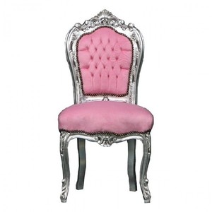 Casa Padrino baroque dîner Pink Chair / Argent Casa Padrino baroque dîner Pink Chair / Argent