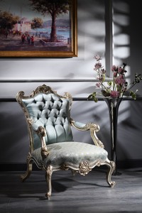 Casa Padrino Luxus Barock Chesterfield Thron Sessel Türkis / Gold / Silber 87 x 83 x H. 110 cm - Barockmöbel