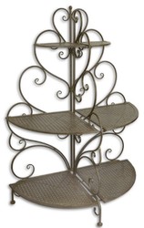 Casa Padrino Art Nouveau Flower Storage Brown 83.5 x 43 x H. 119.5 cm - Garden Deco Accessories