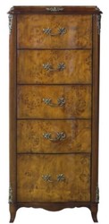 casa padrino luxus barock jugendstil mahagoni wurzelholzfurnier kommode schrank mit 5 schubladen wohnzimmer hotel möbel 