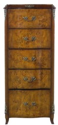 casa padrino luxus barock jugendstil mahagoni wurzelholzfurnier kommode schrank mit 5 schubladen wohnzimmer hotel möbel 