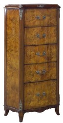 casa padrino luxus barock jugendstil mahagoni wurzelholzfurnier kommode schrank mit 5 schubladen wohnzimmer hotel möbel 