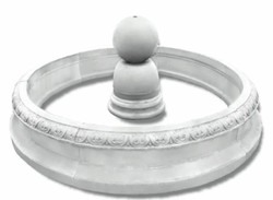Casa Padrino Baroque Fountain White Ø 240 x H. 90 cm - Round Garden Fountain in Baroque Style
