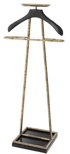 Casa Padrino serviteur muet de luxe laiton vintage / noir 50,5 x 31 x H. 117 cm - Portemanteau Costume Stand Muet Serviteur Gentilhomme - Accessoires de Luxe
