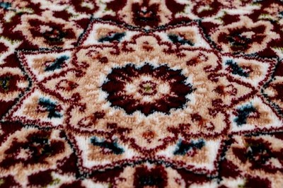 Casa Padrino Teppich mit orientalischen Ornamenten Rot / Mehrfarbig - Verschiedene Größen - Wohnzimmer Teppich