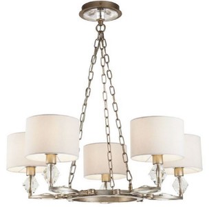 Casa Padrino Lustre Laiton / Crème Ø 73 x H. 130 cm - Magnifique Lustre Néoclassique