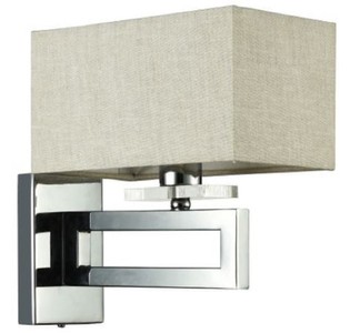 Casa Padrino Lámpara de Pared Art Deco Plata / Caqui 12 x 24 x H. 24 cm - Aplique de Pared Art Deco 