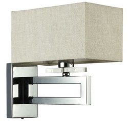 Casa Padrino Lámpara de Pared Art Deco Plata / Caqui 12 x 24 x H. 24 cm - Aplique de Pared Art Deco 