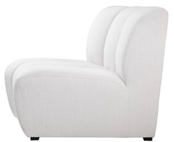 Casa Padrino sofá de lujo blanco / negro  109 x 95 x H. 83,5 cm - Sofá de Salón de Lujo Curvado y Extensible
