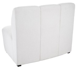 Casa Padrino sofá de lujo blanco / negro  109 x 95 x H. 83,5 cm - Sofá de Salón de Lujo Curvado y Extensible
