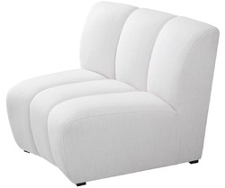 Casa Padrino sofá de lujo blanco / negro  109 x 95 x H. 83,5 cm - Sofá de Salón de Lujo Curvado y Extensible
