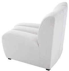 Casa Padrino sofá de lujo blanco / negro  109 x 95 x H. 83,5 cm - Sofá de Salón de Lujo Curvado y Extensible