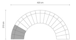 Casa Padrino sofá de lujo blanco / negro  109 x 95 x H. 83,5 cm - Sofá de Salón de Lujo Curvado y Extensible