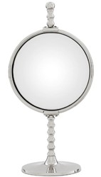 Casa Padrino Luxury Mirror Set Silver - 2 Table Mirrors with Convex Mirror Glass - Deco Accessories