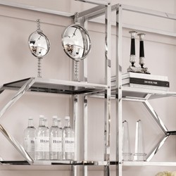 Casa Padrino Luxury Mirror Set Silver - 2 Table Mirrors with Convex Mirror Glass - Deco Accessories
