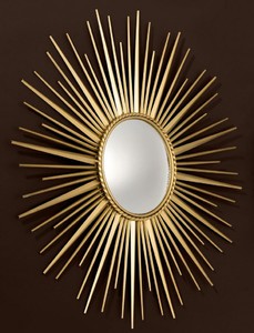 Casa Padrino Luxus Spiegel Antik Gold Ø 96 cm - Edelstahl Wandspiegel mit konvexem Spiegelglas - Luxus Qualität