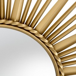Casa Padrino espejo de lujo oro antiguo Ø 96 cm - Espejo de Pared de Acero Inoxidable con Espejo Convexo - Calidad de Lujo