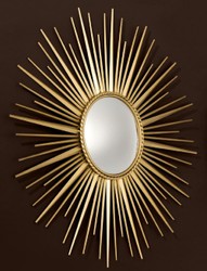 Casa Padrino espejo de lujo oro antiguo Ø 96 cm - Espejo de Pared de Acero Inoxidable con Espejo Convexo - Calidad de Lujo