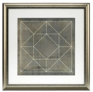 Casa Padrino Blaupausen Set geometrische Formen Grau / Gold 57 x H. 57 cm - Luxus Bilder mit Holzrahmen - Wanddeko