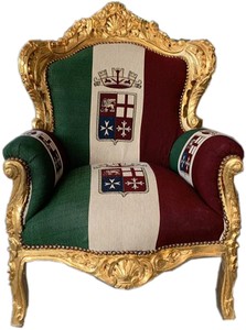 Casa Padrino Sillón barroco "King" Italia / Oro - muebles de estilo antiguo Casa Padrino Sillón barroco "King" Italia / Oro - muebles de estilo antiguo