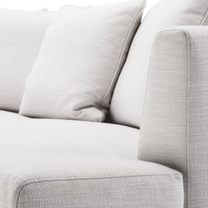 Casa Padrino Luxus Wohnzimmer Sofa Weiß / Schwarz 265 x 151 x H. 90 cm - Couch mit 7 Kissen - Luxus Wohnzimmermöbel