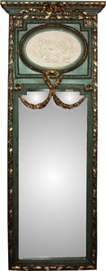 Miroir mural Casa Padrino Rococo doré L 59 x H 161 cm en Vert / Or Antique - Miroir Baroque Noble & Magnificent