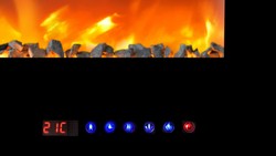 Casa Padrino Luxury LED Electric Fireplace Black 241.5 x 13 x H. 46.5 cm - Modern Extremely Wide Wall Fireplace with Touch Screen & Remote Control