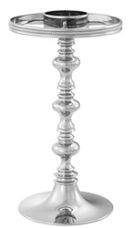 Casa Padrino porte-bougie photophore de luxe en laiton avec abat-jour argent Ø 16 x H. 39 cm - Accessoires Déco