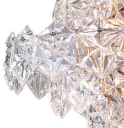Casa Padrino lustre de luxe argent / verre clair Ø 60 x H. 76 cm - Lustre de Hotel & Restaurant - Qualité de Luxe