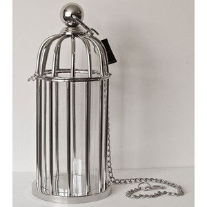 Casa Padrino luxury candelabra brass plated in birdcage Design 21 x H. 48 cm - Hotel Restaurant Accessoires Wind light stand Hurricane