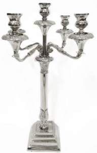 casa padrino barock kerzenhalter, barock kerzenständer, edelstahl kerzenständer, 5 armiger kerzenhalter, barock deko accessoires, kerzenständer silber, casa padrino deko