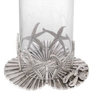 Casa Padrino Luxus Kerzenleuchter Antik Silber Ø 20,5 x H. 31,5 cm - Luxus Deko Accessoires