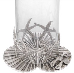 Casa Padrino luxury hurricane antique silver Ø 20.5 x H. 31.5 cm - Luxury Decoration Accessories
