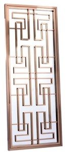 Casa Padrino specchio da parete di lusso in acciaio inossidabile oro rosa 85 x 6 x H. 220 cm - Specchio di Design - Specchio per Guardaroba - Specchio per Soggiorno