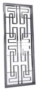 Casa Padrino specchio da parete di lusso in acciaio inossidabile argento 85 x 6 x H. 220 cm - Specchio di Design - Specchio per Guardaroba - Specchio per Soggiorno