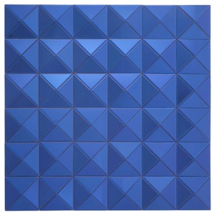 Casa Padrino specchio di design blu 110 x 4 x H. 110 cm - Specchio da Parete di Lusso - Mobili di Design