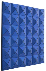 Casa Padrino Designer Spiegel Blau 110 x 4 x H. 110 cm - Luxus Wohnzimmer Wandspiegel - Designermöbel