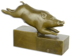 casa padrino luxus art deco bronzefigur wildschwein, bronze skulptur wildschwein, dekofigur wildschwein, casa padrino wohnzimmer deko accessoires