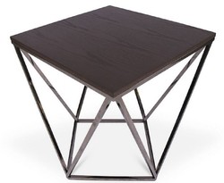 casa padrino luxus beistelltisch, eichenfurnier edelstahl beistelltisch, holz beistelltisch, designer beistelltisch, wohnzimmer tisch braun silber, luxus möbel, designer möbel