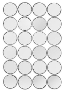 Casa Padrino specchio da parete di lusso in acciaio inossidabile argento 80 x H. 120 cm - Specchio di Design - Collezione di Lusso