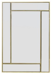 Casa Padrino specchio / specchio da parete di lusso in acciaio inossidabile oro 60 x H. 90 cm - Collezione di Lusso