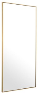 Casa Padrino Luxus Spiegel / Wandspiegel Messingfarben 90 x H. 180 cm - Garderobenspiegel - Wohnzimmer Spiegel - Luxus Qualität