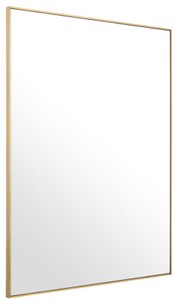 Casa Padrino Luxus Spiegel / Wandspiegel Messingfarben 180 x H. 140 cm - Garderobenspiegel - Wohnzimmer Spiegel - Luxus Qualität